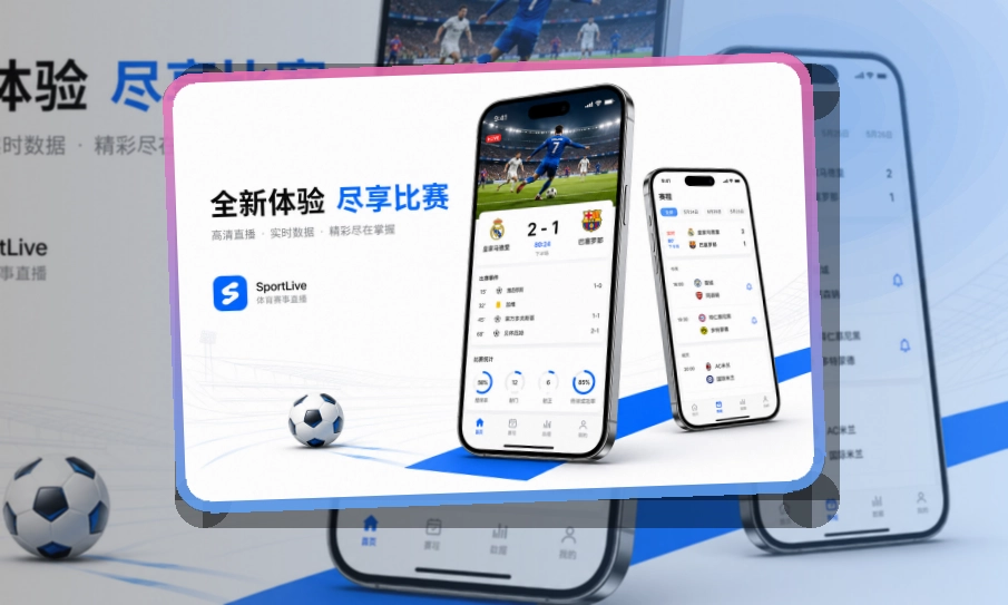 紧凑功能卡 · 赛程比分入口 · 电脑手机都能衔接界面展示
